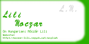 lili moczar business card