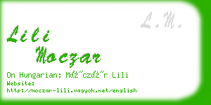 lili moczar business card